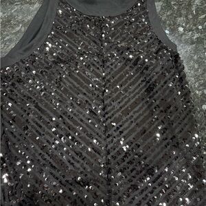 NWT Black Sequin Sleeveless Top - NYE, Holiday Parties